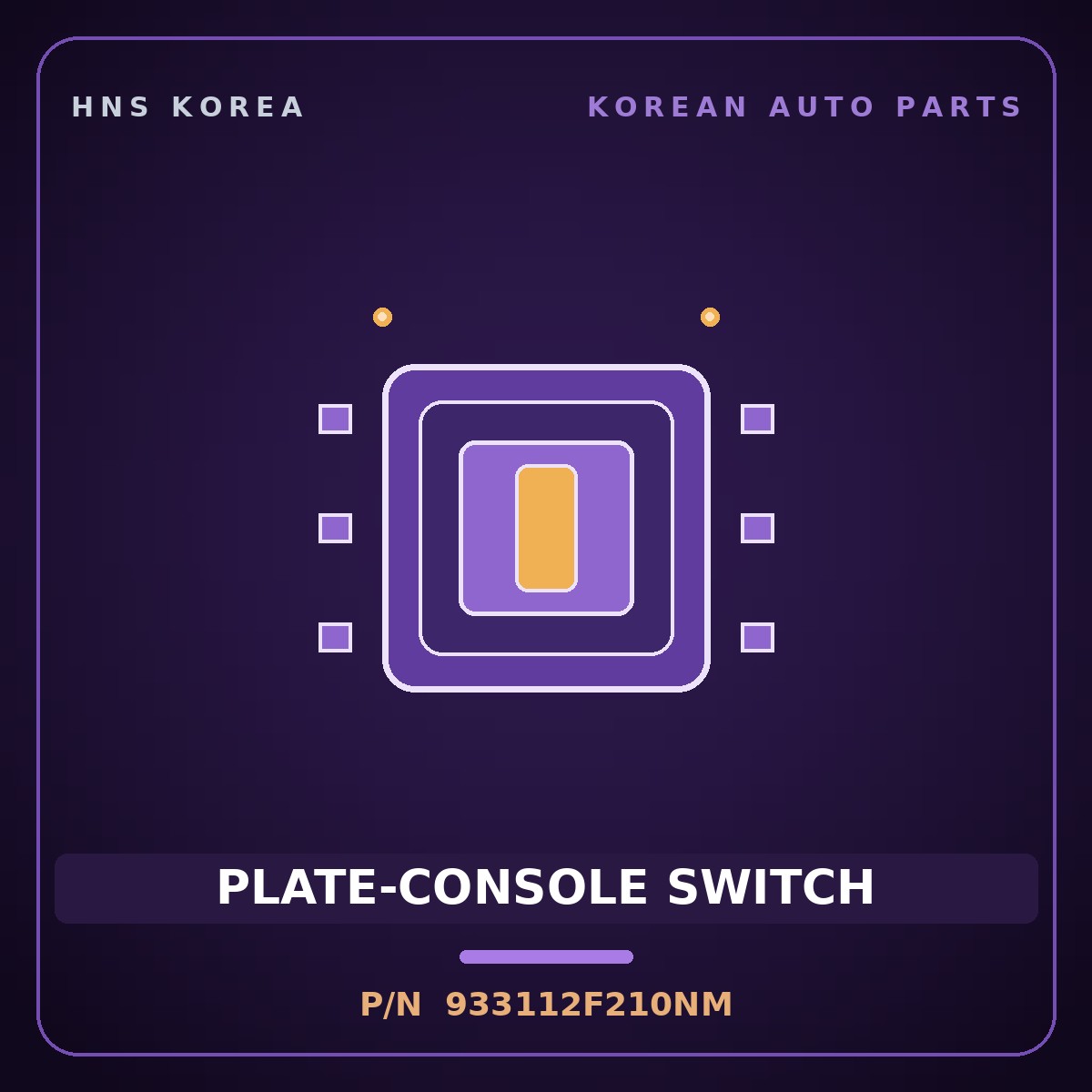 Genuine Mobis PLATE-CONSOLE SWITCH 933112F210NM for Cerato 2006 HNS Parts Korea