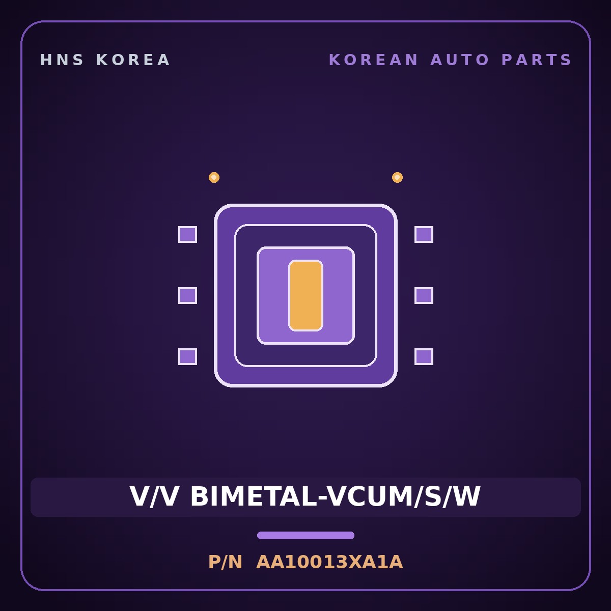 Genuine Mobis V/V BIMETAL-VCUM/S/W AA10013XA1A for Towner 2000 HNS Parts Korea