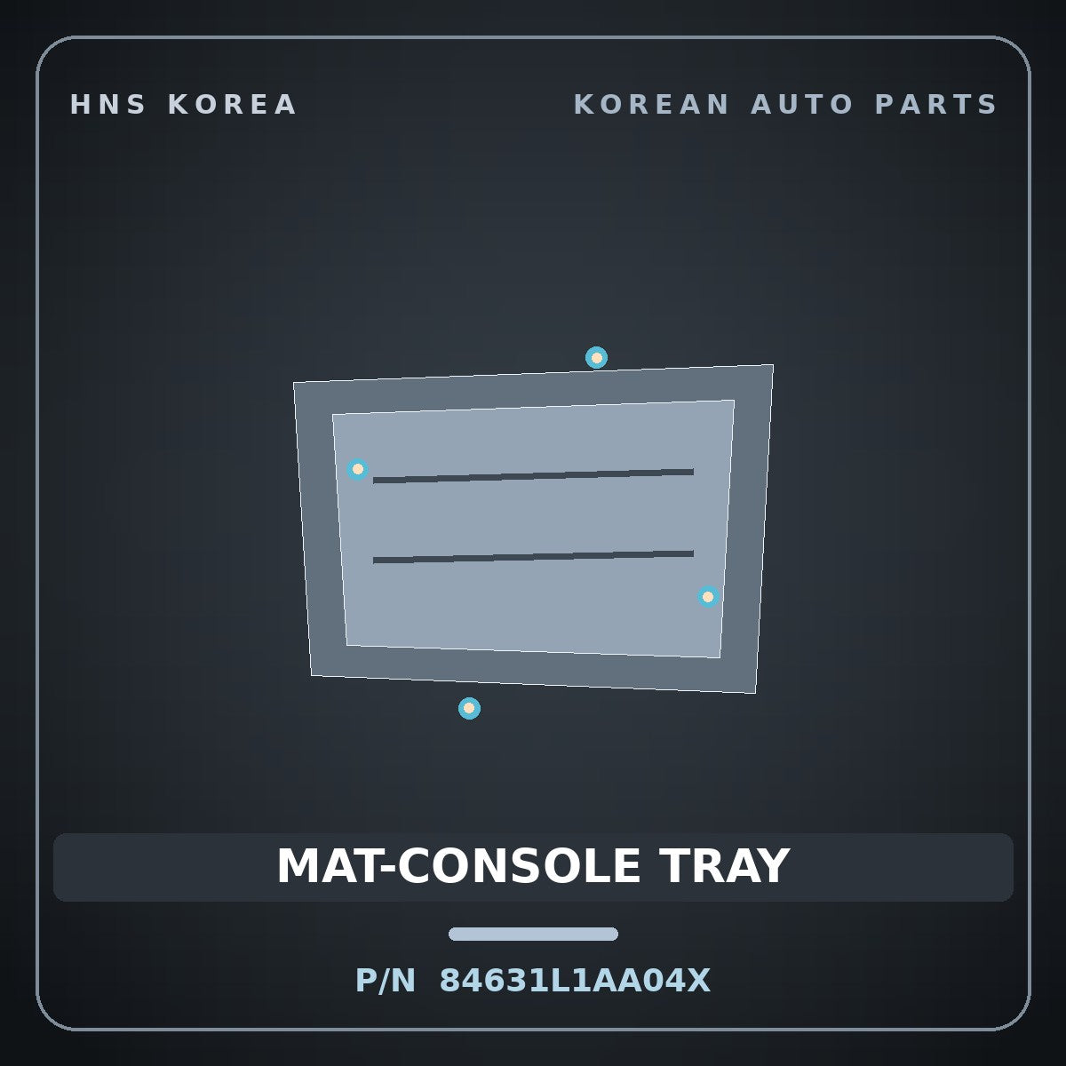 Genuine Mobis MAT-CONSOLE TRAY 84631L1AA04X for Sonata 2023 HNS Parts Korea