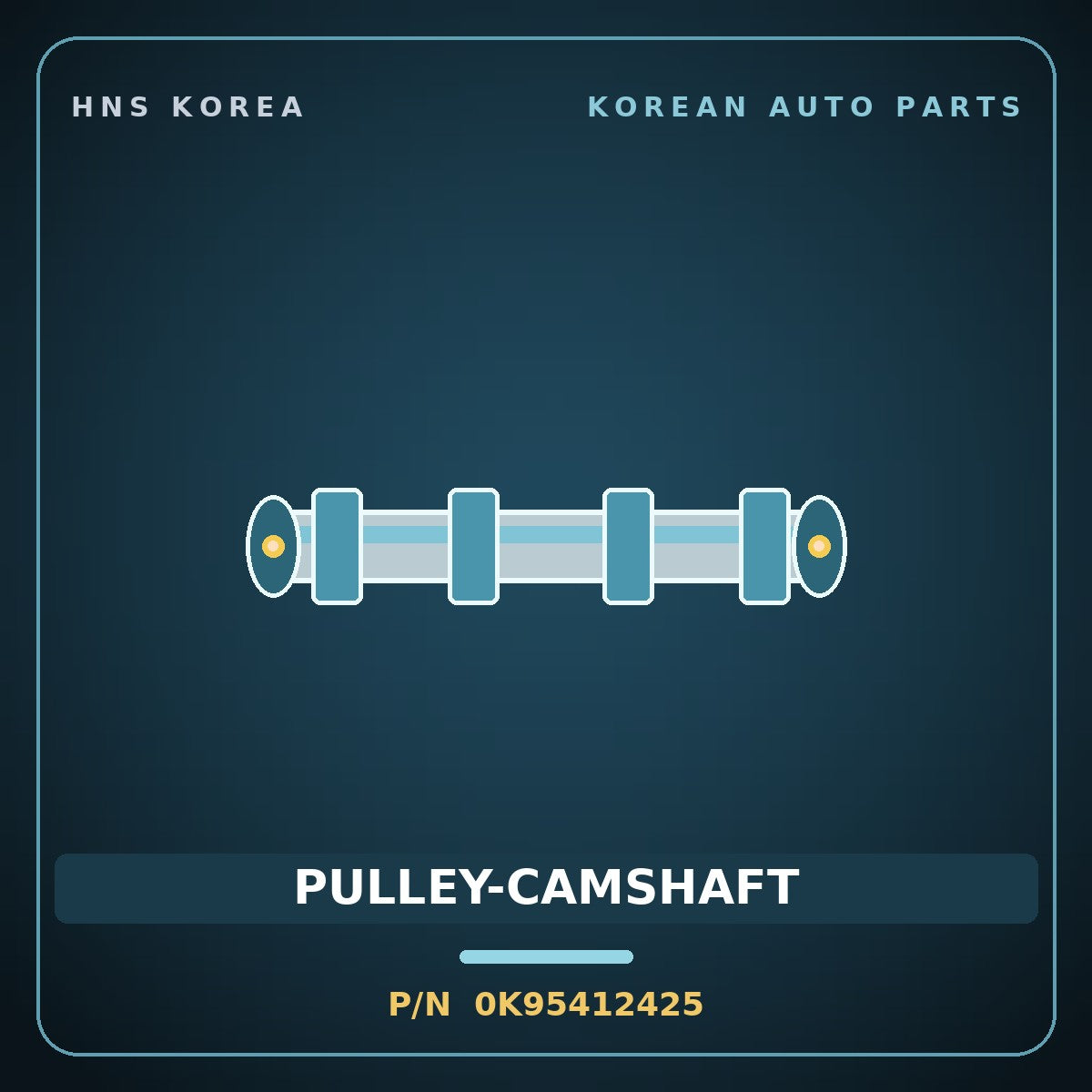Genuine Mobis PULLEY-CAMSHAFT 0K95412425 for Credos 1997 HNS Parts Korea