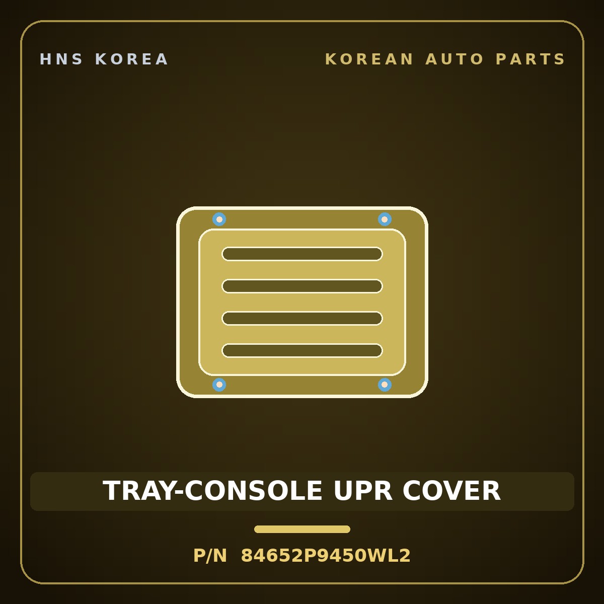 Genuine Mobis TRAY-CONSOLE UPR COVER 84652P9450WL2 for Palisade 2025 HNS Parts Korea
