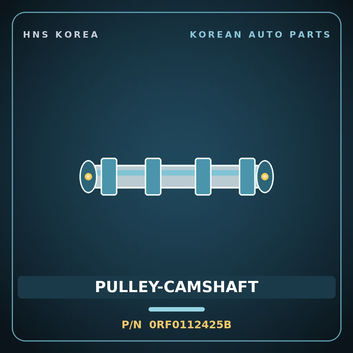 Genuine Mobis PULLEY-CAMSHAFT 0RF0112425B for Retona 1999 HNS Parts Korea
