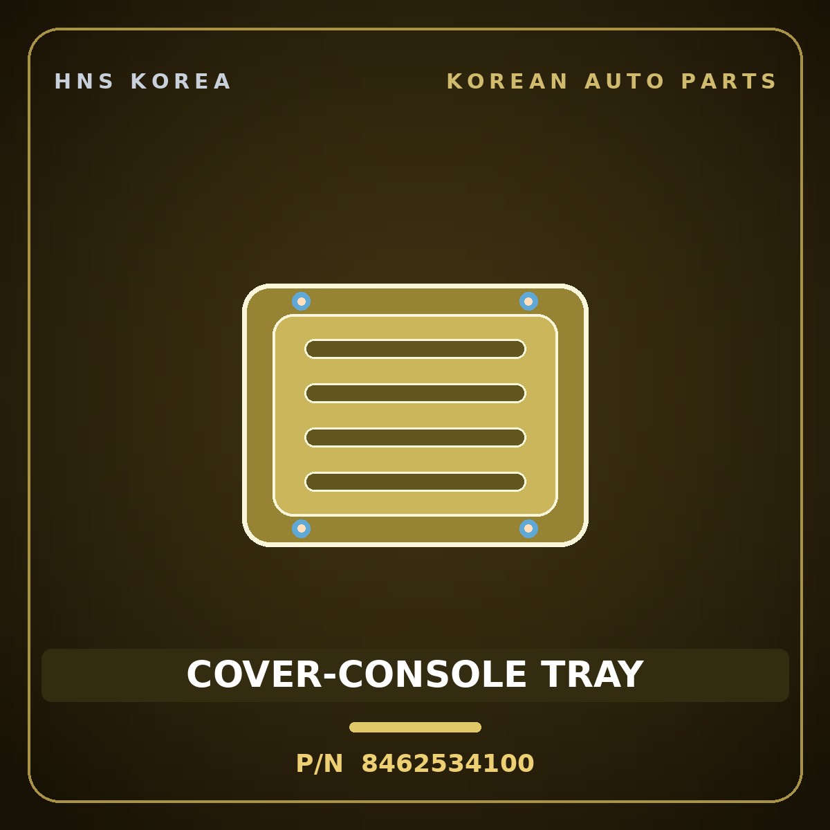 Genuine Mobis COVER-CONSOLE TRAY 8462534100 for Sonata 1995 HNS Parts Korea