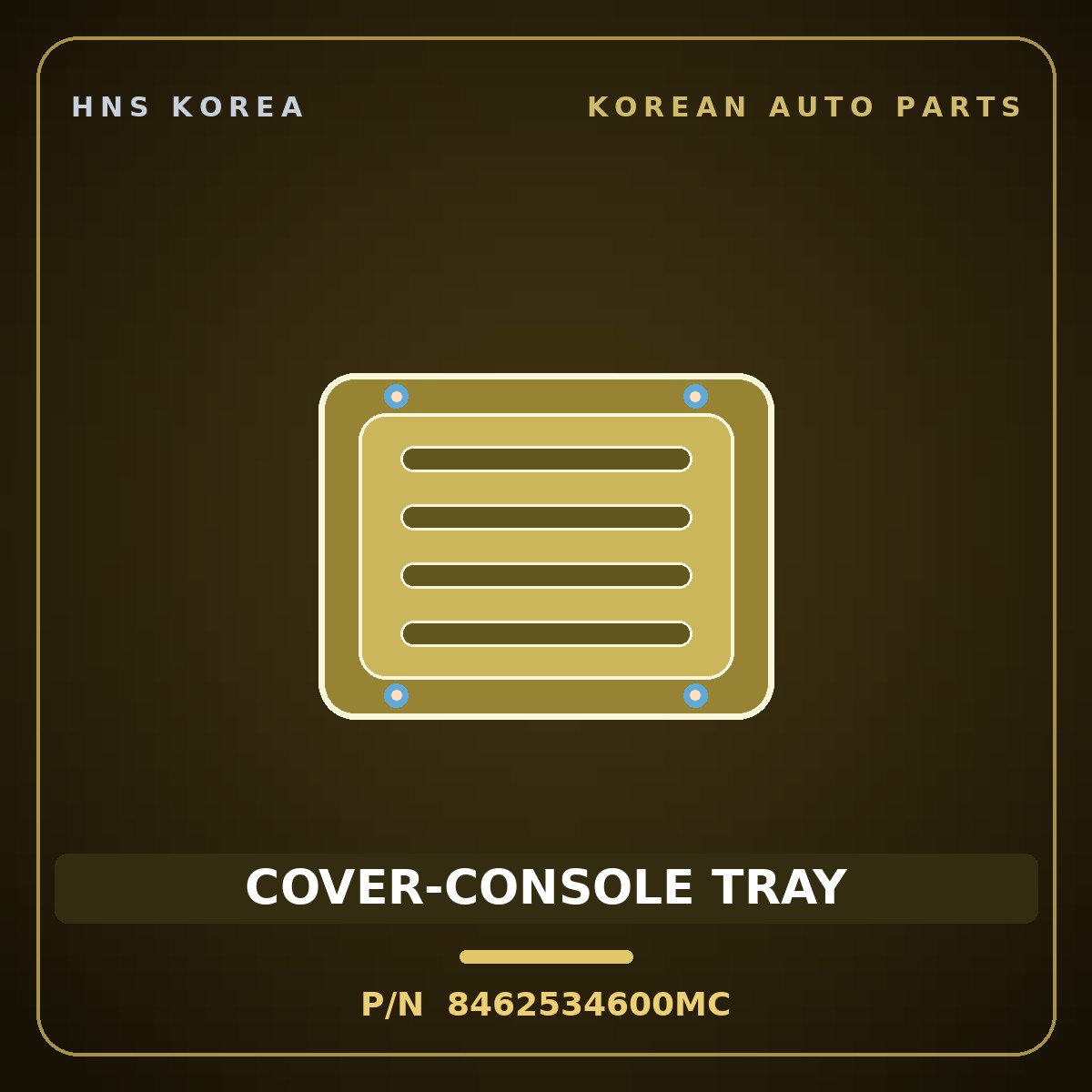 Genuine Mobis COVER-CONSOLE TRAY 8462534600MC for Sonata 1995 HNS Parts Korea