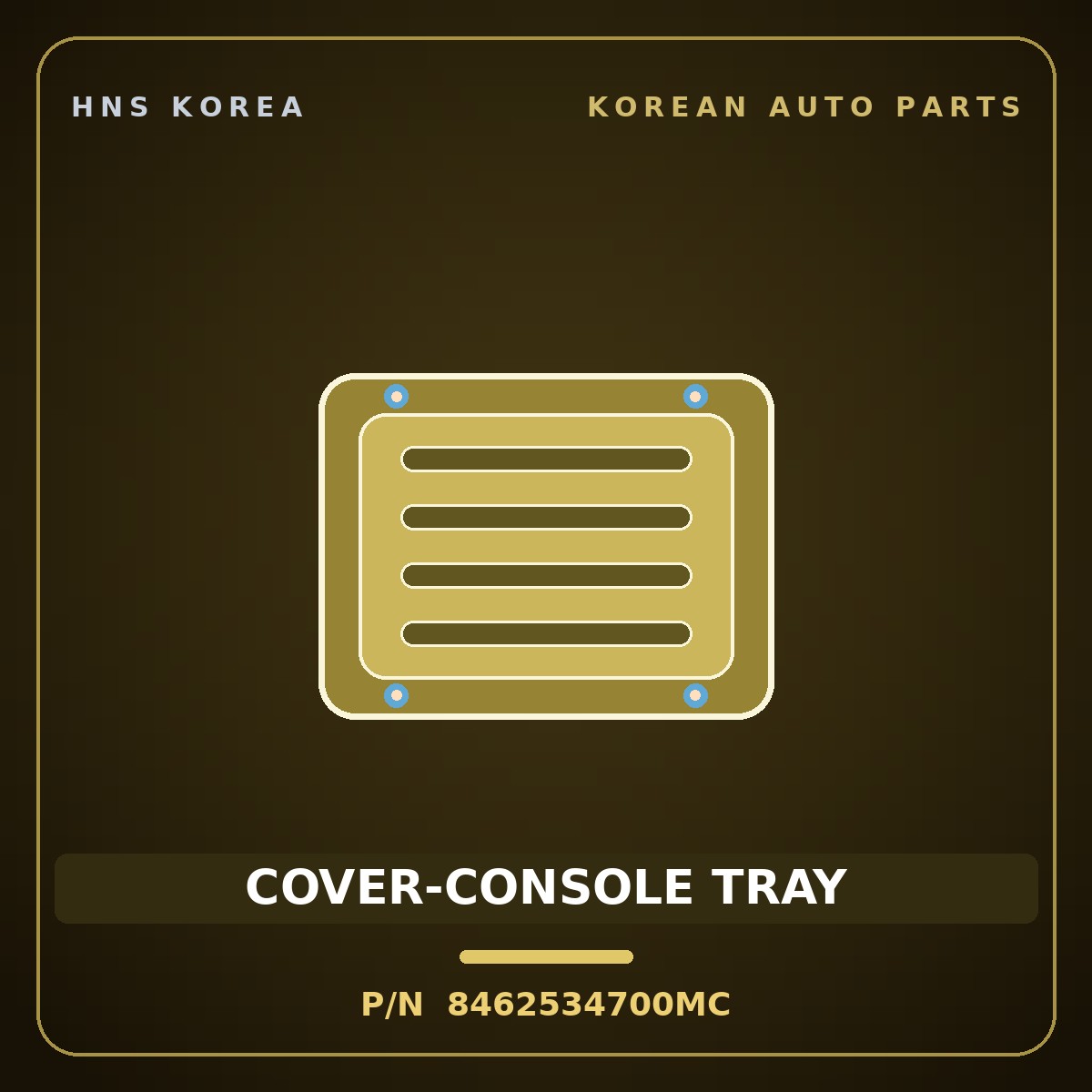 Genuine Mobis COVER-CONSOLE TRAY 8462534700MC for Sonata 1995 HNS Parts Korea