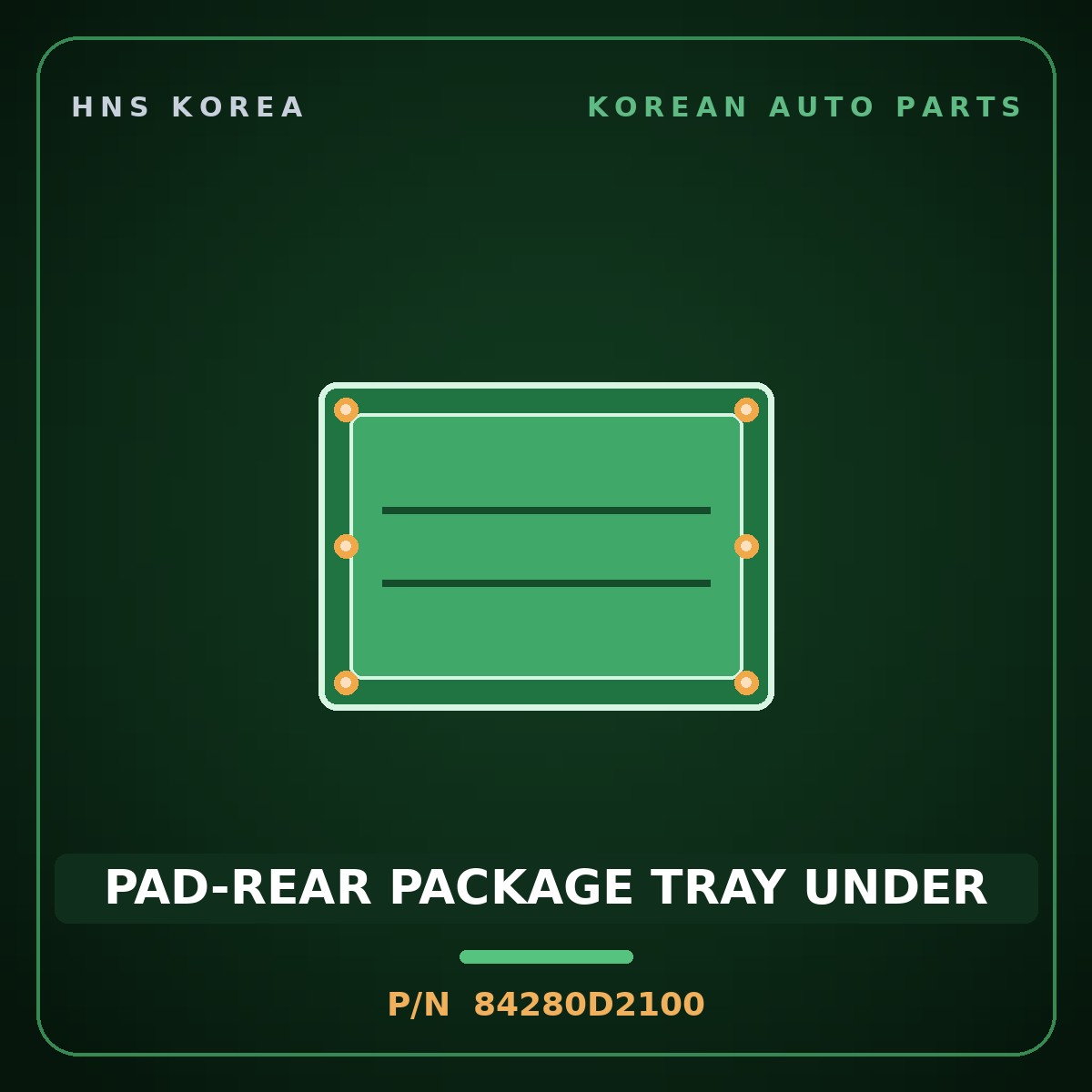 Genuine Mobis PAD-REAR PACKAGE TRAY UNDER 84280D2100 for G90 2016 HNS Parts Korea