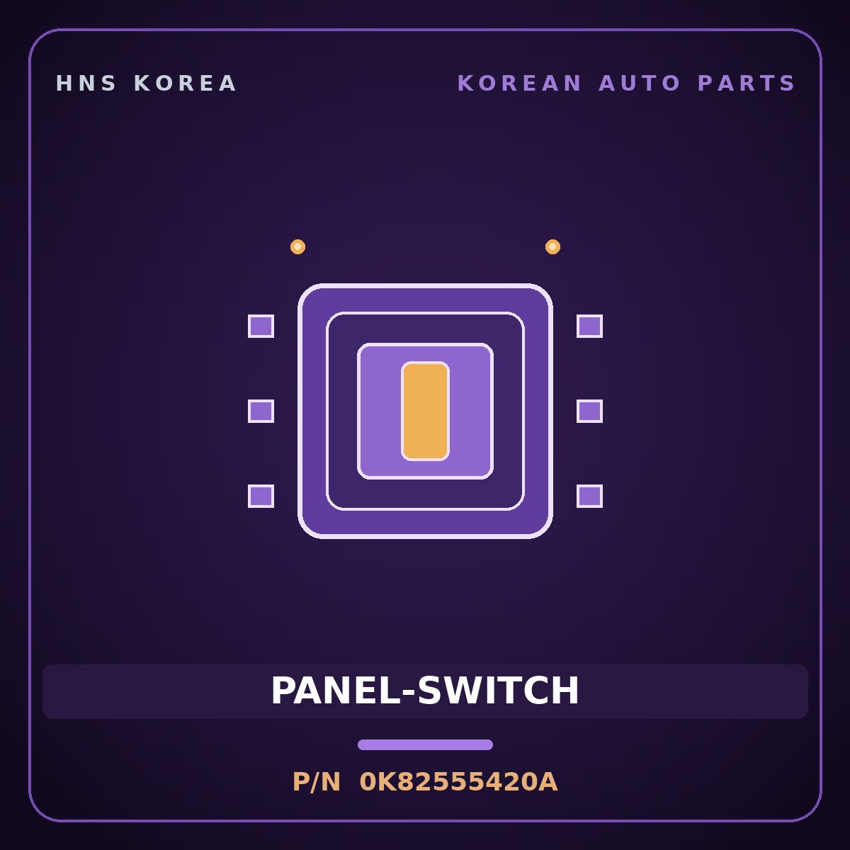 Genuine Mobis PANEL-SWITCH 0K82555420A for Ceres 1996 HNS Parts Korea