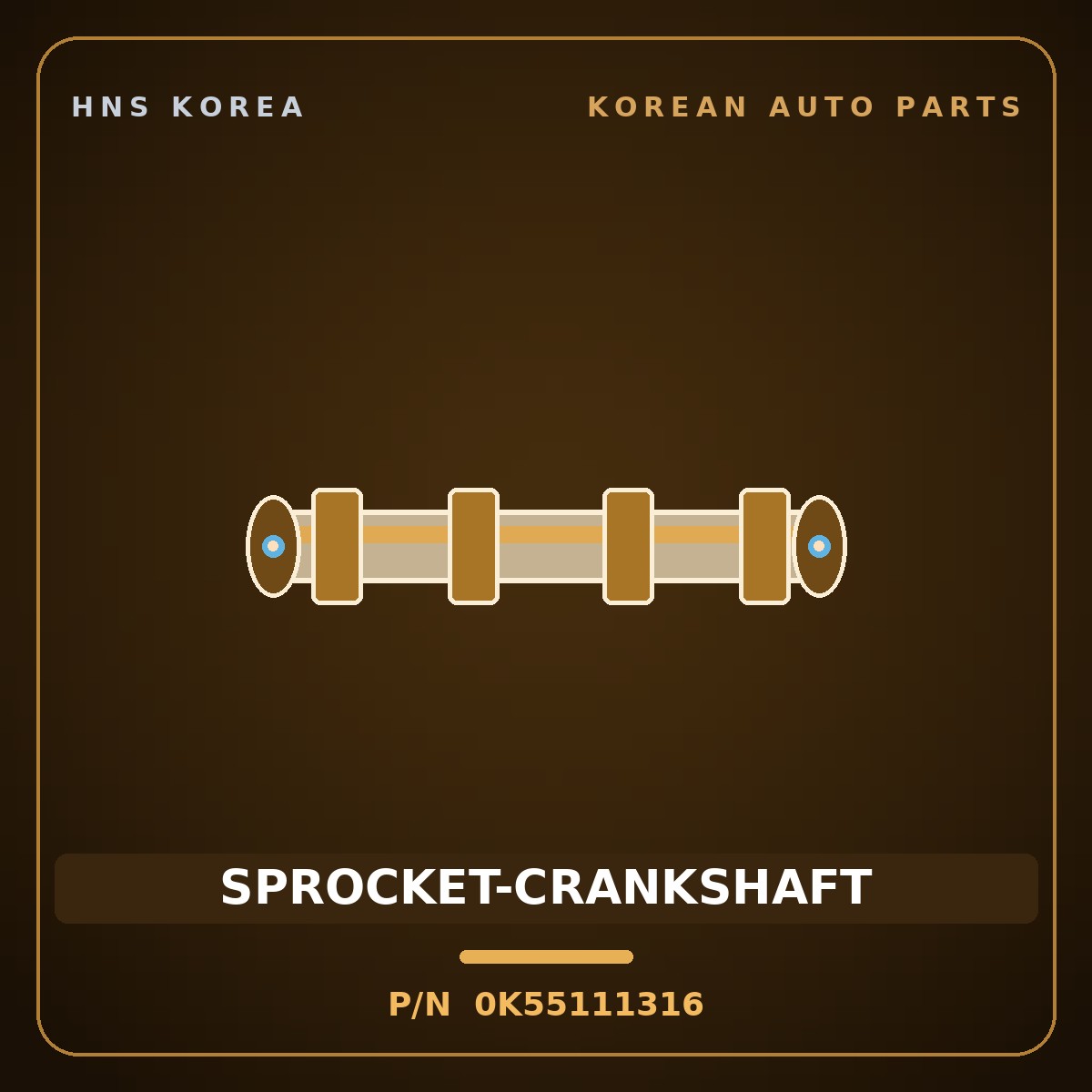 Genuine Mobis SPROCKET-CRANKSHAFT 0K55111316 for Carnival 1998 HNS Parts Korea