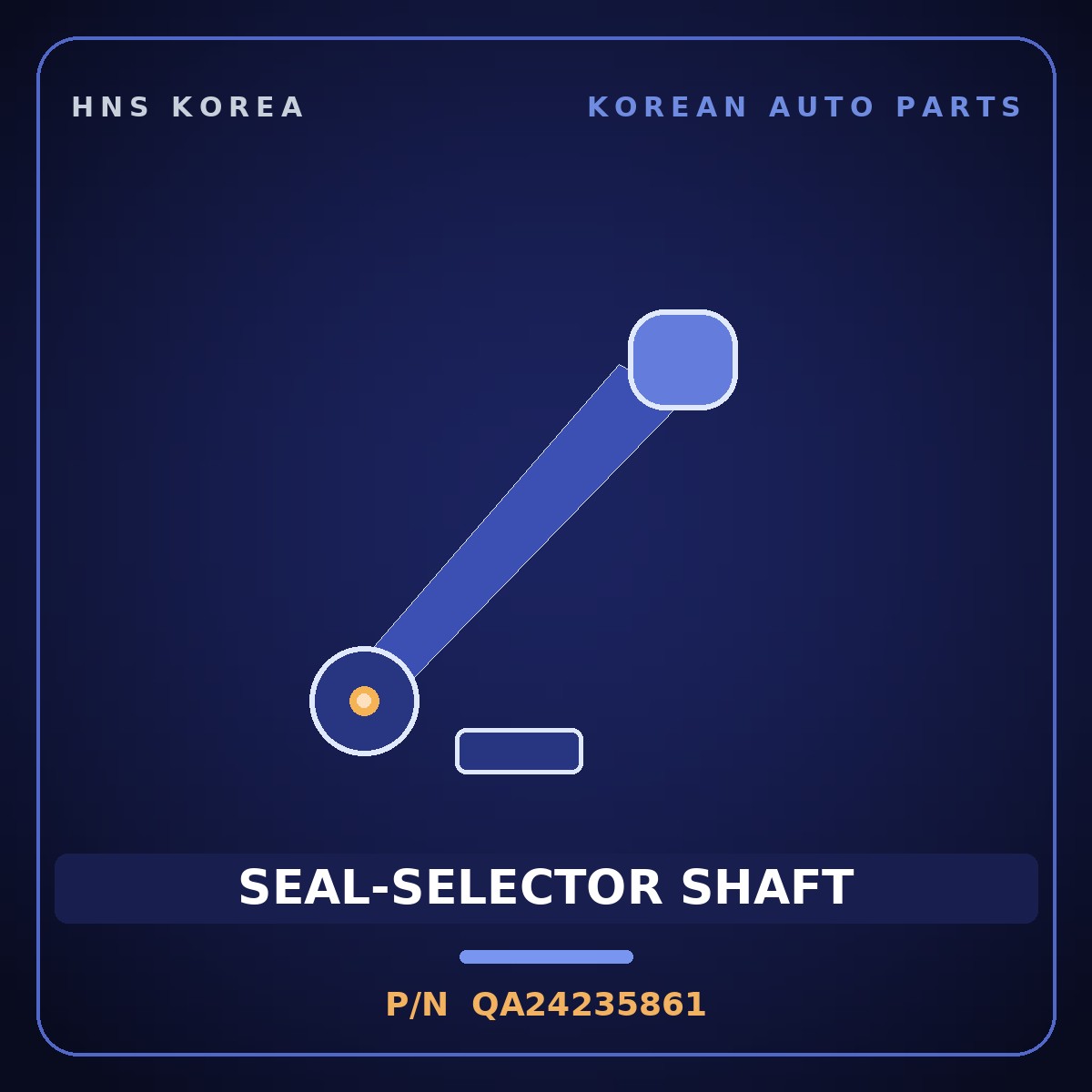 Genuine Mobis SEAL-SELECTOR SHAFT QA24235861 for County 2008 HNS Parts Korea