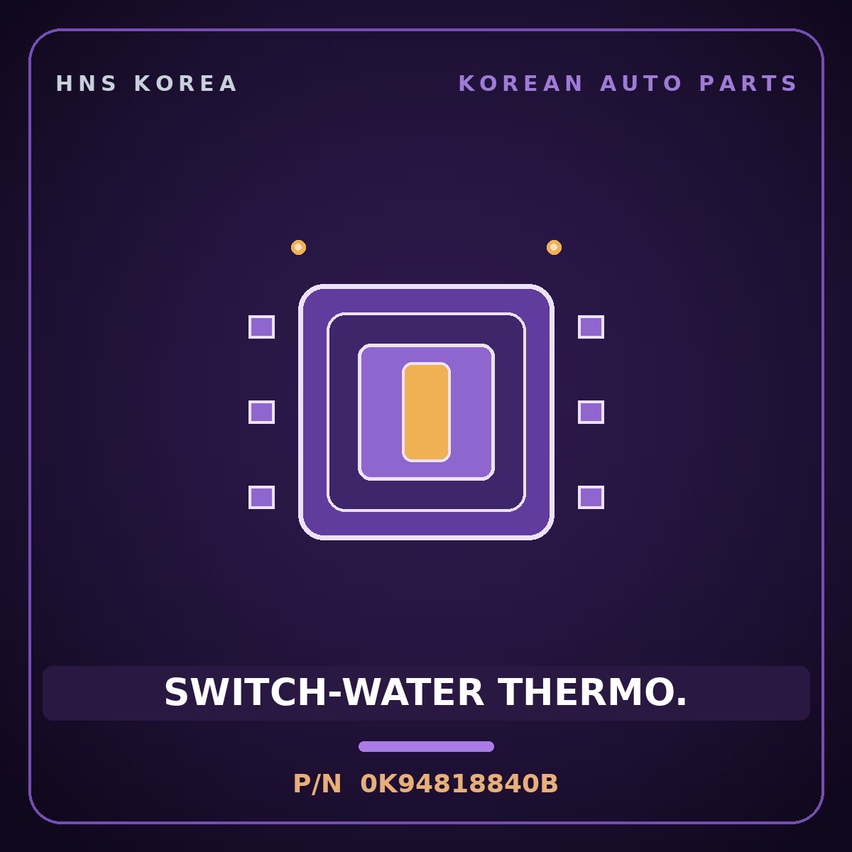 Genuine Mobis SWITCH-WATER THERMO. 0K94818840B for Ceres 1996 HNS Parts Korea