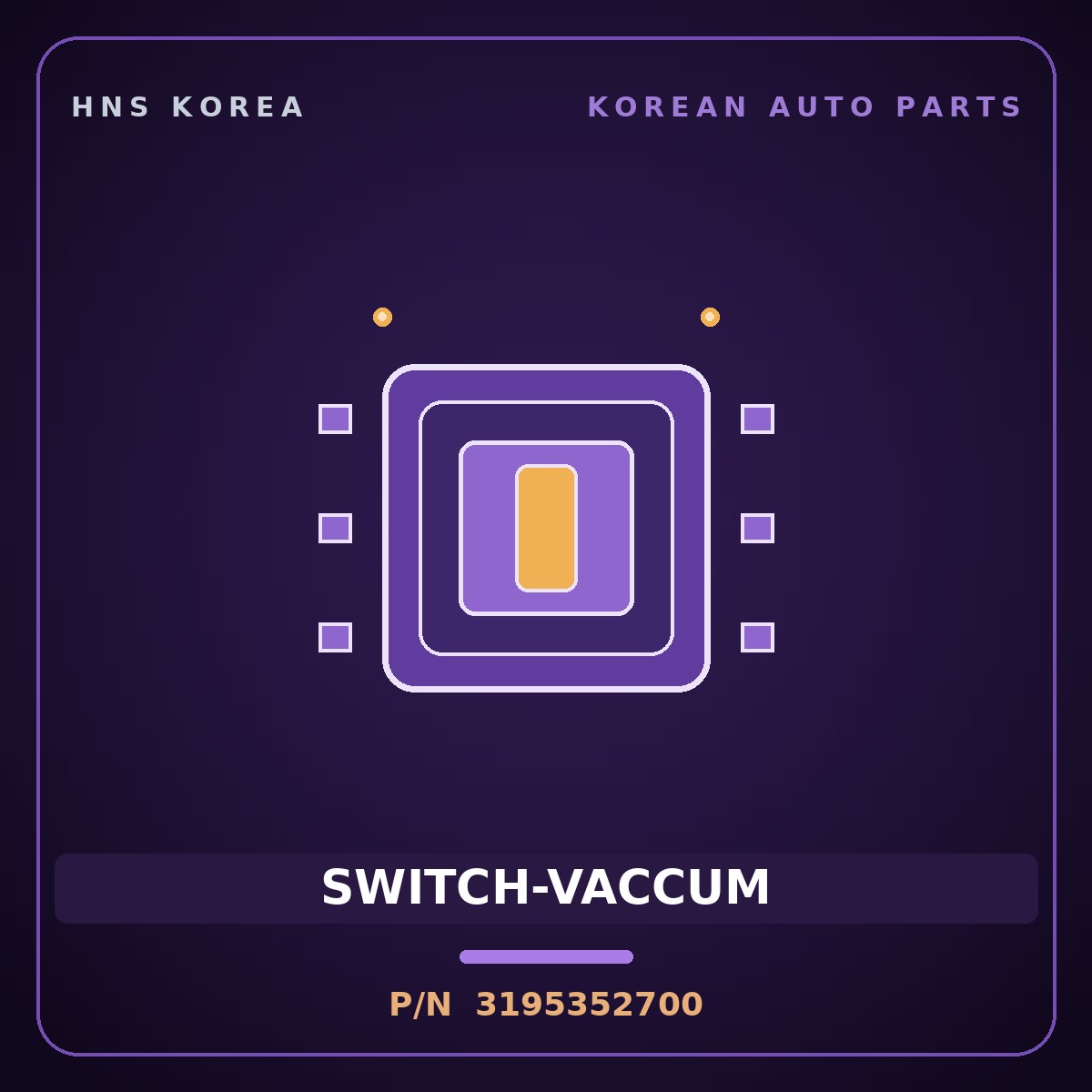 Genuine Mobis SWITCH-VACCUM 3195352700 for Aero Town 2008 HNS Parts Korea