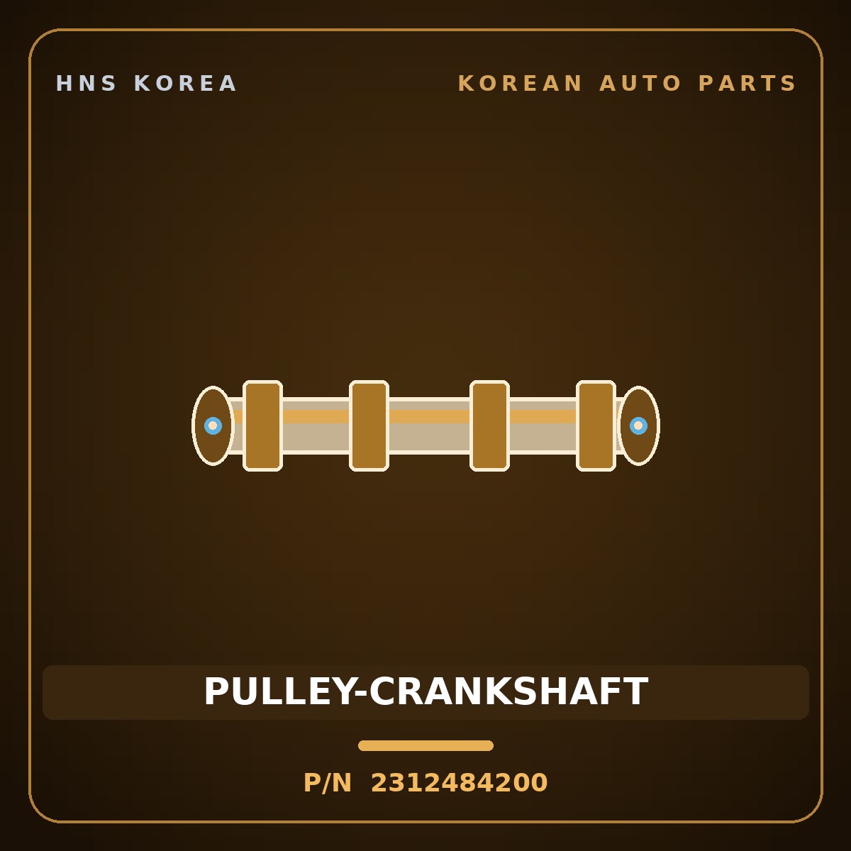 Genuine Mobis PULLEY-CRANKSHAFT 2312484200 for Express 2006 HNS Parts Korea
