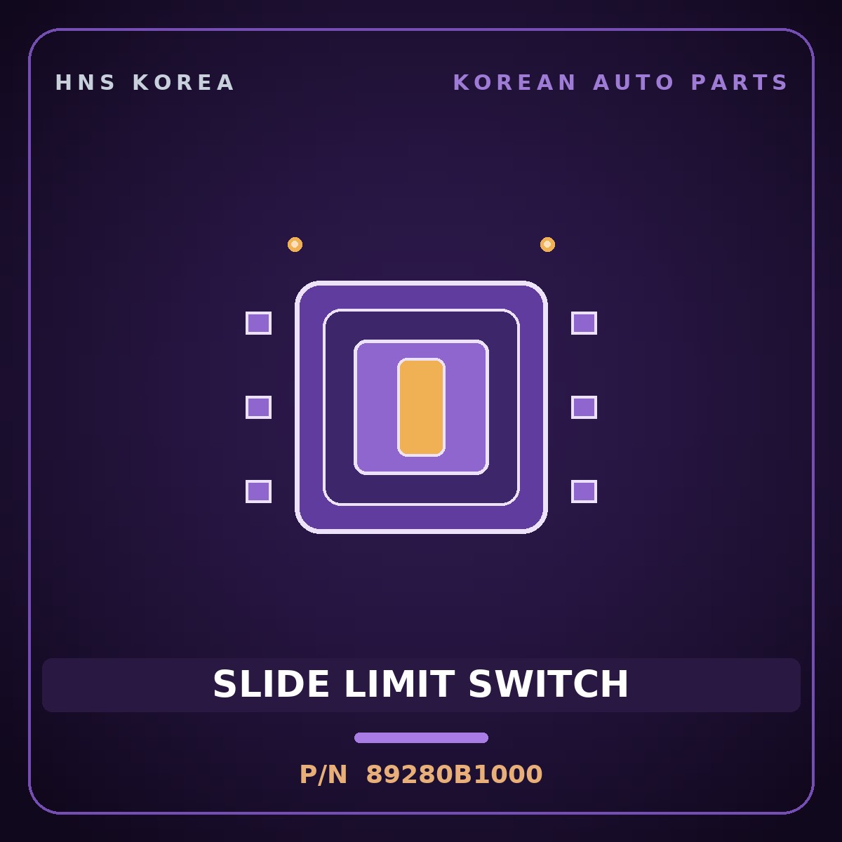 Genuine Mobis SLIDE LIMIT SWITCH 89280B1000 for G80 2016 HNS Parts Korea
