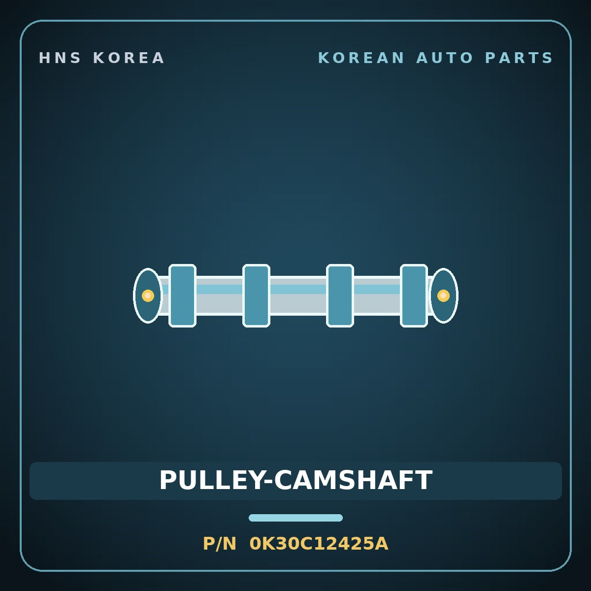 Genuine Mobis PULLEY-CAMSHAFT 0K30C12425A for Cerato 1998 HNS Parts Korea