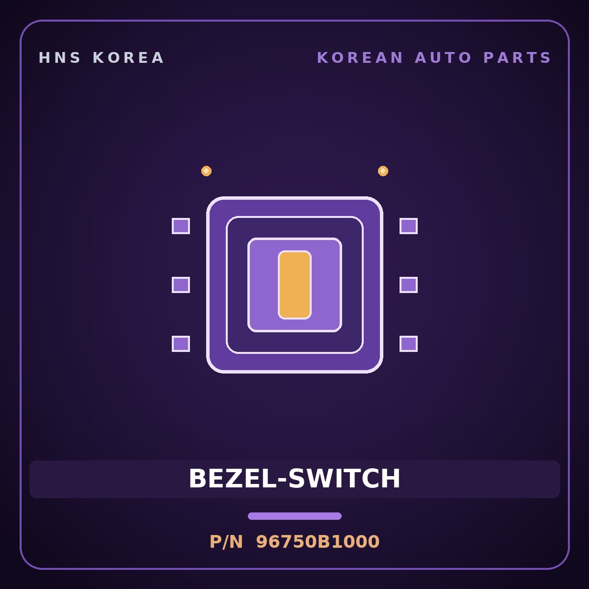 Genuine Mobis BEZEL-SWITCH 96750B1000 for G80 2016 HNS Parts Korea