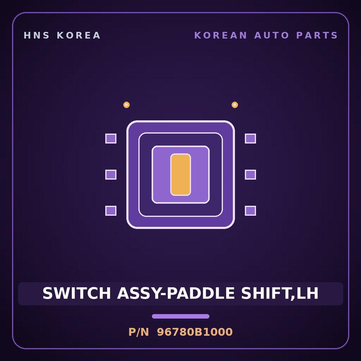 Genuine Mobis SWITCH ASSY-PADDLE SHIFT,LH 96780B1000 for G80 2016 HNS Parts Korea