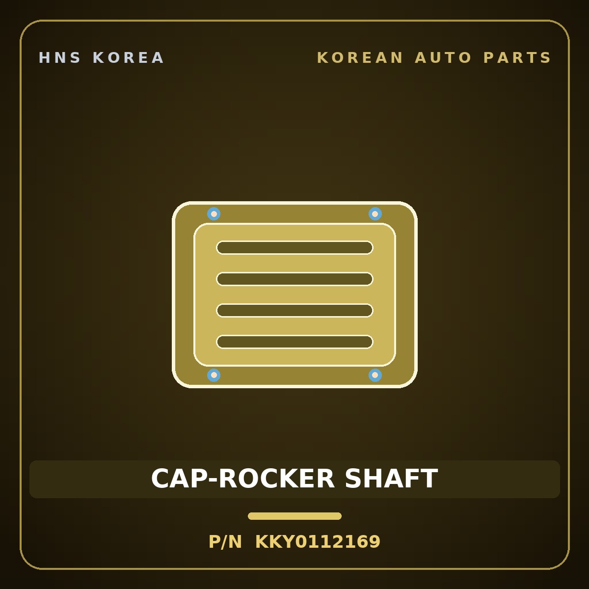Genuine Mobis CAP-ROCKER SHAFT KKY0112169 for Cerato 1997 HNS Parts Korea