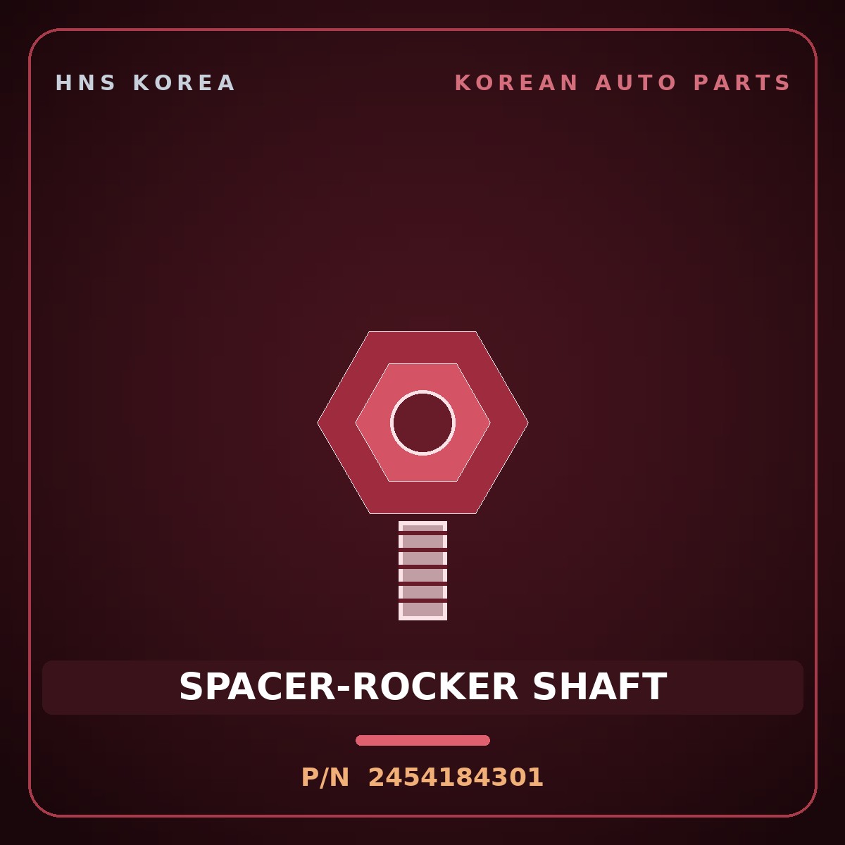 Genuine Mobis SPACER-ROCKER SHAFT 2454184301 for Express 2010 HNS Parts Korea