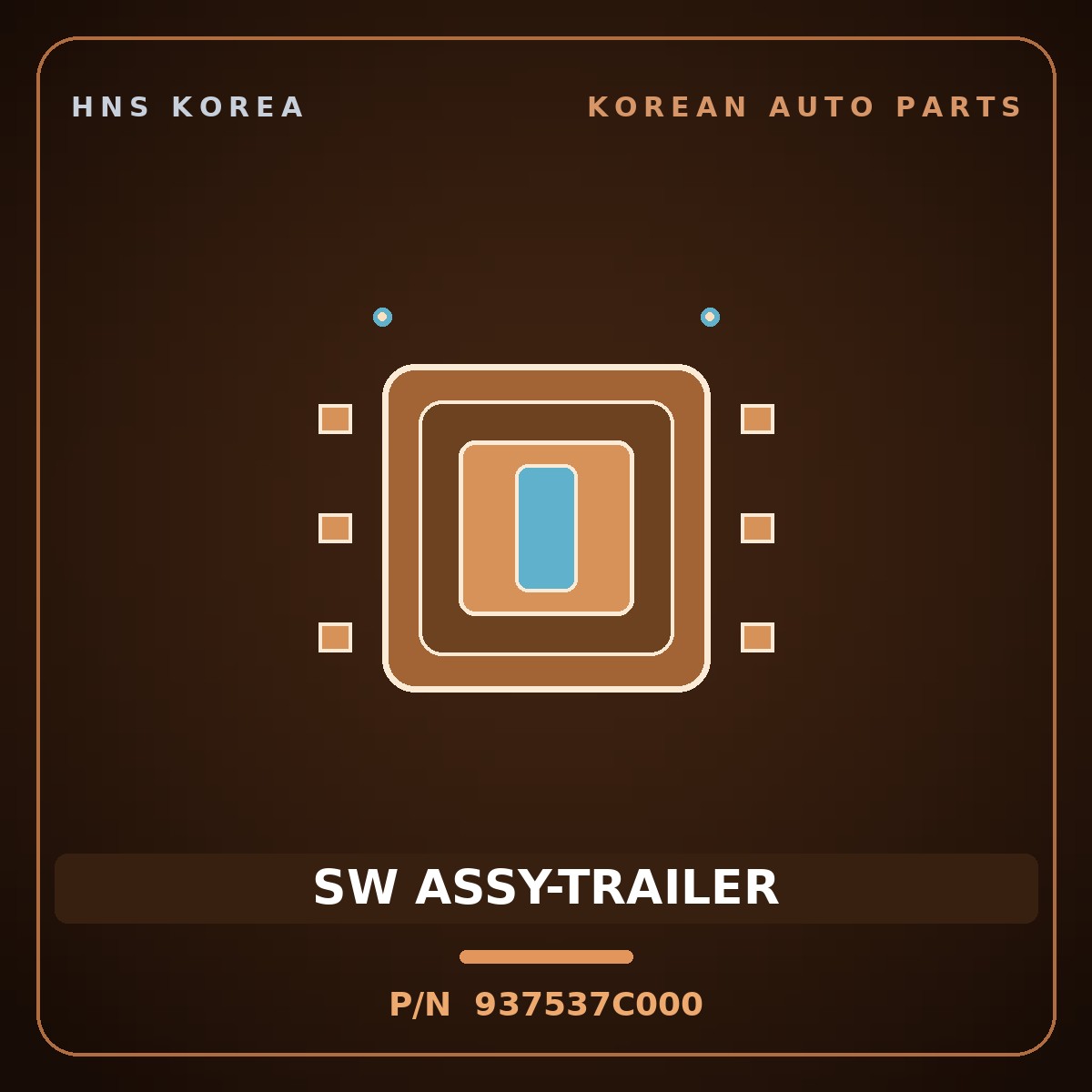Genuine Mobis SW ASSY-TRAILER 937537C000 for Power Truck 2004 HNS Parts Korea