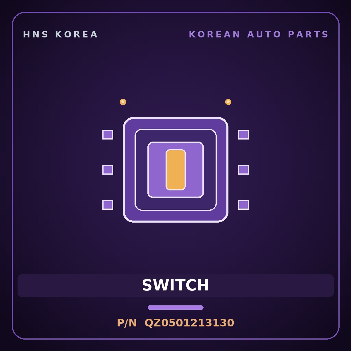 Genuine Mobis SWITCH QZ0501213130 for Mega Truck 2004 HNS Parts Korea