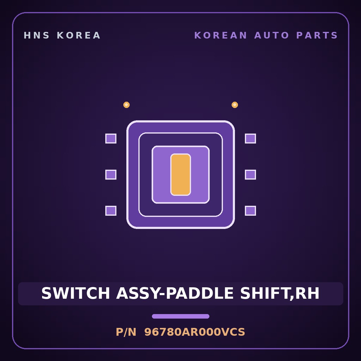 Genuine Mobis SWITCH ASSY-PADDLE SHIFT,RH 96780AR000VCS for G80 2020 HNS Parts Korea