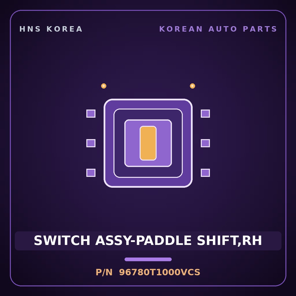 Genuine Mobis SWITCH ASSY-PADDLE SHIFT,RH 96780T1000VCS for G80 2020 HNS Parts Korea