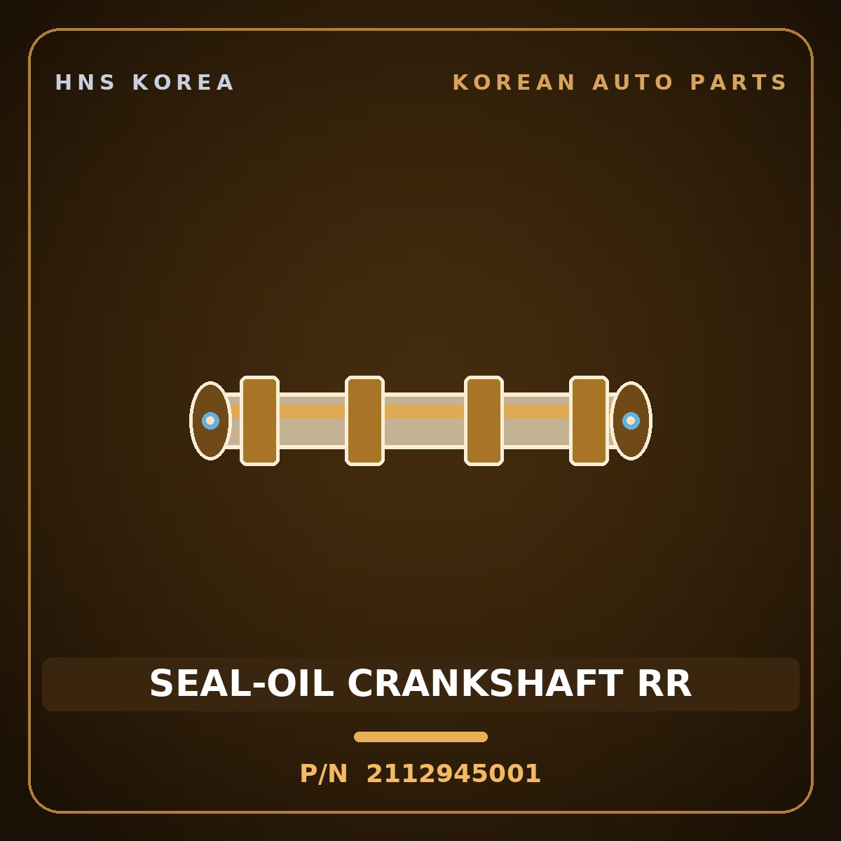 Genuine Mobis SEAL-OIL CRANKSHAFT RR 2112945001 for County 1998 HNS Parts Korea
