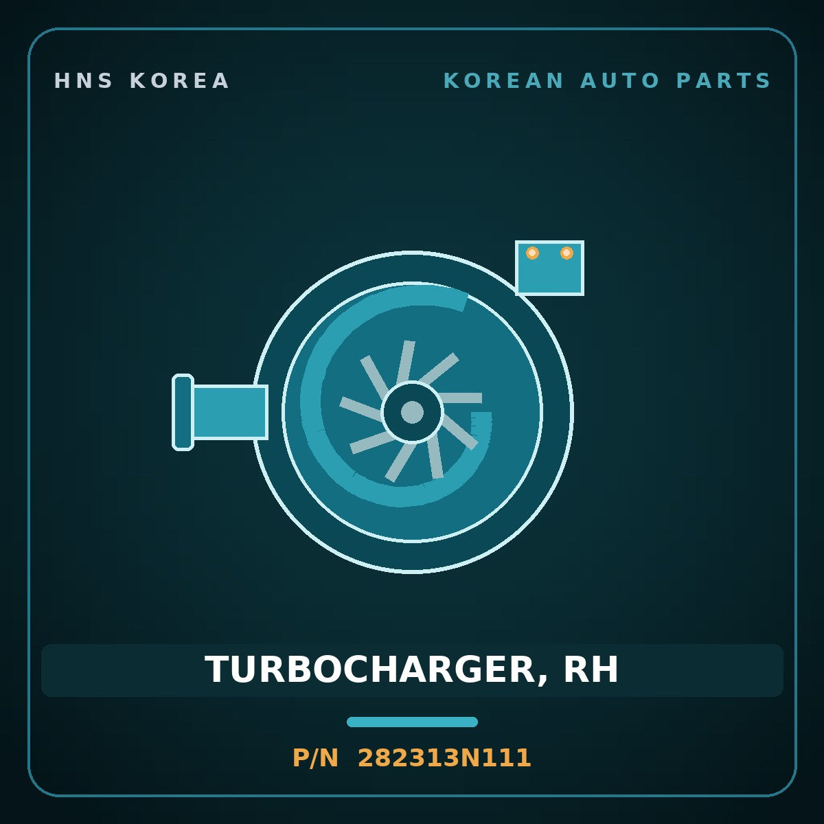 Genuine Mobis TURBOCHARGER, RH 282313N111 for G80 2020 HNS Parts Korea